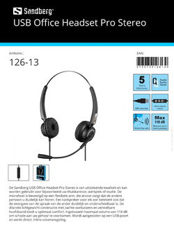 USB Office Headset Pro Stereo uitermate geschikt voor thuiskantoor werkplek of studie
