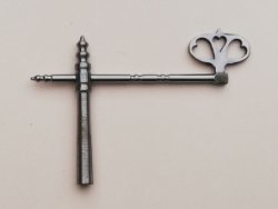 Pronksleutel voor comtoise. Carré: ca.4,75/5,00 mm.