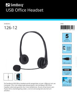 USB Office Headset USB poort op computer ideaal voor internettelefonie