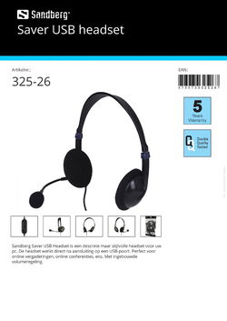 Saver USB Headset stijlvolle headset voor uw pc Perfect voor online vergaderingen, conferenties, enz