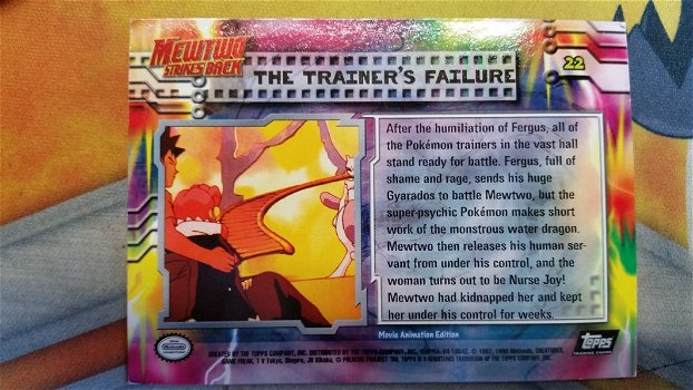 The Trainer's Failure #22 Mewtwo Strikes Back (Topps) nm - 1