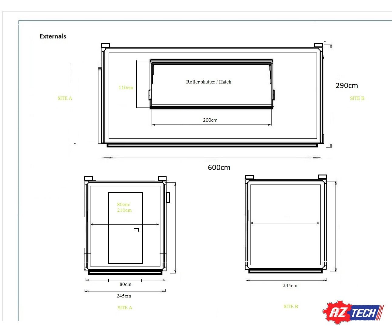 Horecacontainers / gastronomische containers / verkooppaviljoen / coffeeshop / bar 6,0 x 2,5 m - Afbeelding 3