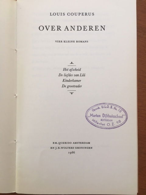 Louis Couperus Over anderen - Vier kleine romans/Kort en goed - Afbeelding 3