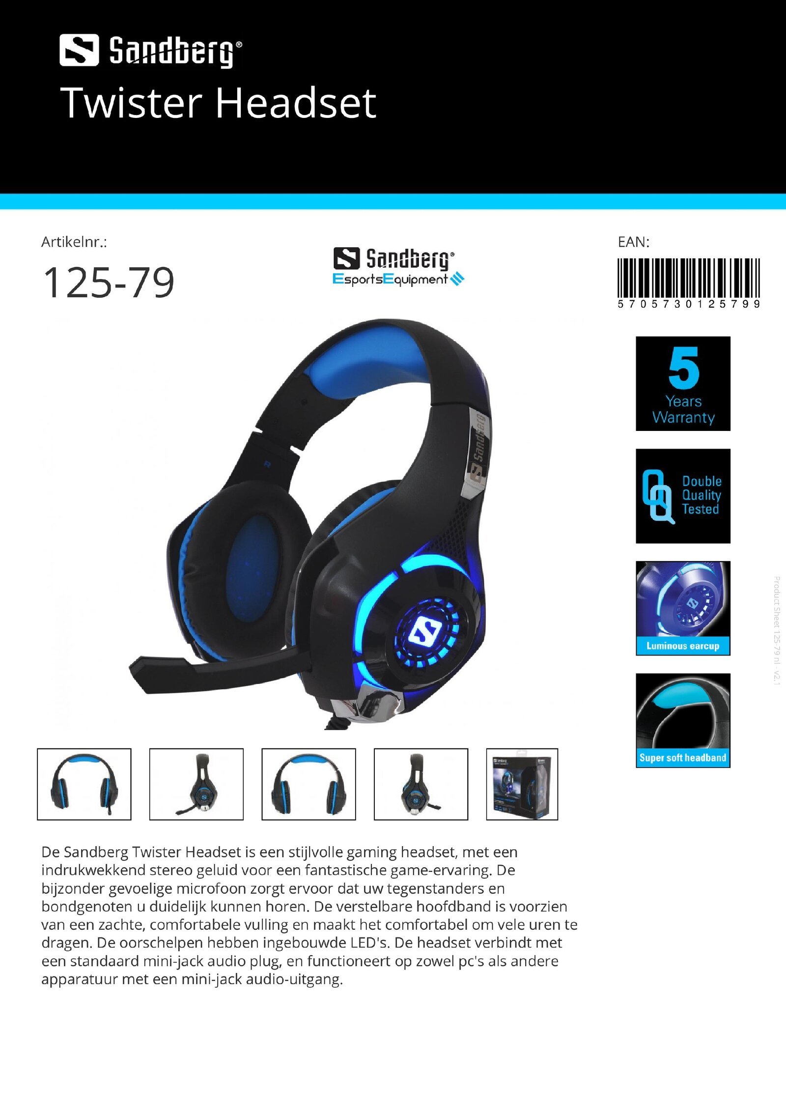 Twister Headset stijlvolle gaming headset - nr. 1