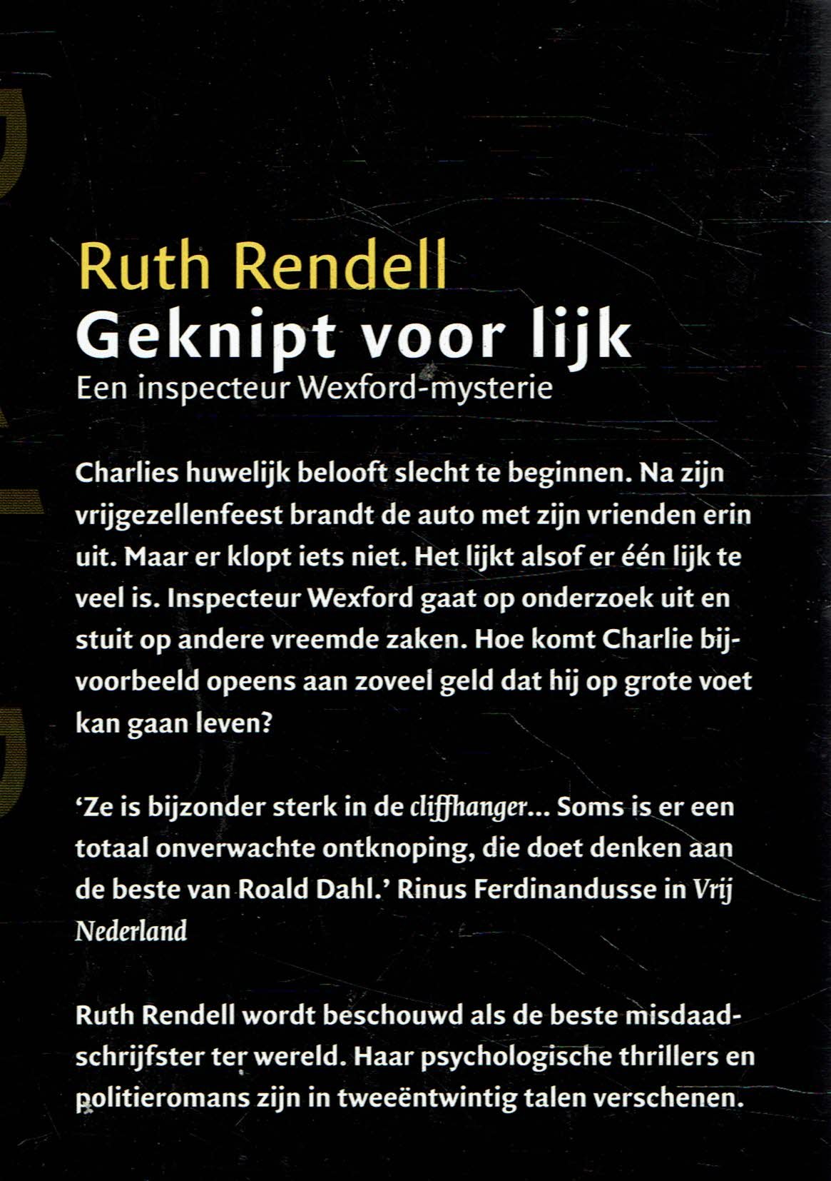 Ruth Rendell = Geknipt voor lijk - Afbeelding 2