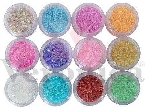 12x FLITTER NEON nagelglitters - 0