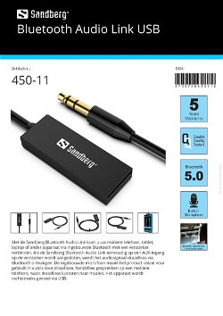 Bluetooth Audio Link USB verbinden mobiele telefoon, tablet, laptop of ander apparaat