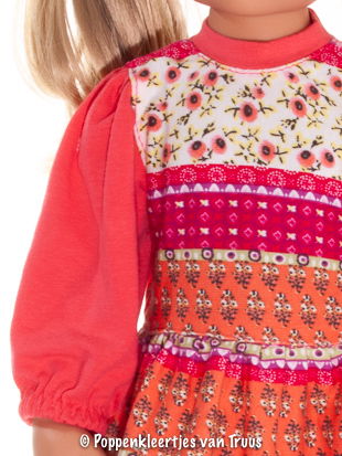Götz pop Hannah 48-50 cm Jurksetje multi kleuren - Afbeelding 2