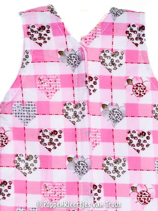 Annabel 36 cm Slaapzak roze/hartjes - Afbeelding 2