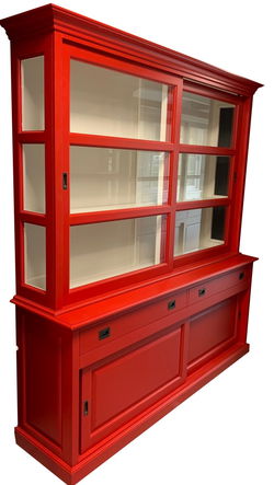 Buffetkast Bussum rood - wit 200 x 50/40 x 220