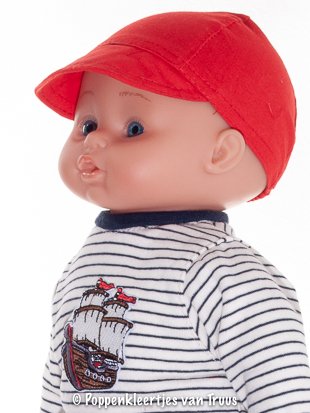 Pop Hema 40 cm Jongens streepsetje blauw/wit/rood - Afbeelding 5