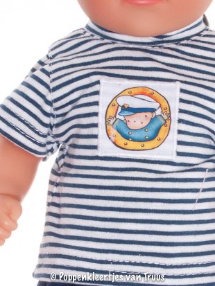 Baby Born Soft 36 cm Jongens streepsetje blauw/wit/rood - Afbeelding 4