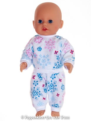 Baby Born Badpopje 32 cm Pyjama bloem/hartjes - nr. 1