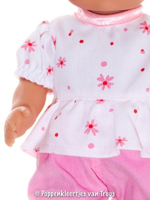 Baby Born Badpopje 32 cm Topje met broekje roze/wit - Afbeelding 2