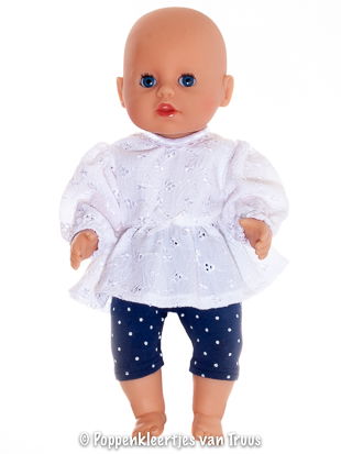 Baby Born Badpopje 32 cm Topje en legging blauw/wit - nr. 1