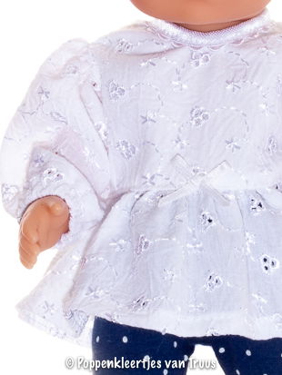 Baby Born Badpopje 32 cm Topje en legging blauw/wit - Afbeelding 2