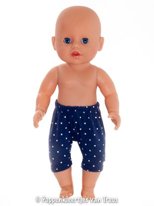 Baby Born Badpopje 32 cm Topje en legging blauw/wit - Afbeelding 3