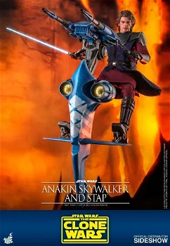 HOT DEAL Hot Toys SW Clone Wars Anakin Skywalker and Stap TMS020 - 1