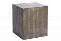 Bijzet Tafel Blocks 40 cm grijs Acacia-hout-wielen - 4 - Thumbnail