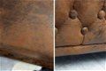 Fauteuil Chesterfield bruin vintage uiterlijk - 4 - Thumbnail