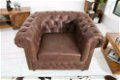 Fauteuil Chesterfield vintage bruin - 1 - Thumbnail