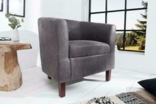 Fauteuil Glasgow vintage grijs - 0