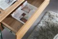 Laptop-Bureau Buenos Aires 120cm wit glas Oak-hout - 4 - Thumbnail