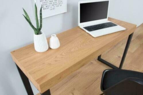 Laptop-Bureau Eiken 120cm zwart Oak-hout - 2