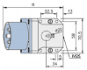 PCE CEE 16A 3-polig opbouw wanddoos stekker IP44 230V AC - 1 - Thumbnail