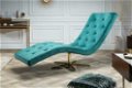 Ligstoel Chillings turquoise fluweel sterbasis goud - 0 - Thumbnail