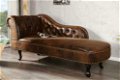 Loungebank Chesterfield bruin vintage uiterlijk - 0 - Thumbnail