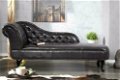 Loungebank Chesterfield donkere koffie - 1 - Thumbnail