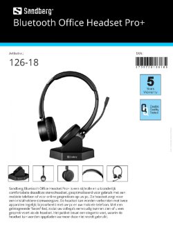 Bluetooth Office Headset Pro+ stijlvolle en uitzonderlijk comfortabele draadloze stereoheadset