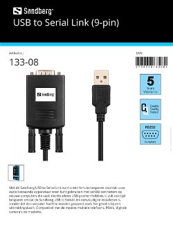 USB to Serial Link aansluiting voor oude pc naar nieuwe pc
