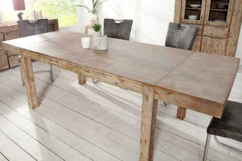 Eettafel Copenhagen 160-240cm Acacia, Teak-hout grijs - 0