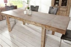 Eettafel Copenhagen 160-240cm Acacia, Teak-hout grijs