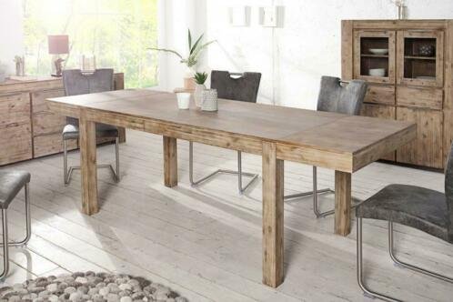 Eettafel Copenhagen 160-240cm Acacia, Teak-hout grijs - 1