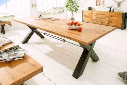 Eettafel Helsinki 200 cm Wild Oak-hout - 0