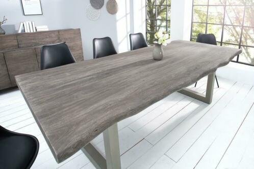 Eettafel Johannesburg 200cm grijs Acacia-hout - 0