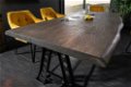 Eettafel Johannesburg industrieel 220cm Acacia-hout grijs - 2 - Thumbnail