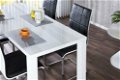 Eettafel Lucente hoogglans wit 140cm - 2 - Thumbnail