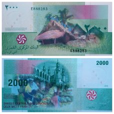Comores 2000 francs 2005  P-17 UNC