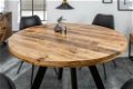 Eettafel Nairobi 120cm ronde natuurlijke Mango-hout - 1 - Thumbnail