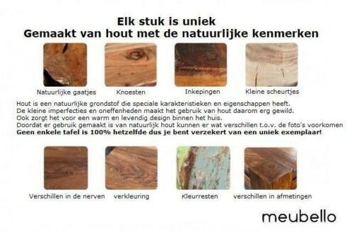 Eettafel Nairobi 180cm natuurlijke Mango-hout - 5