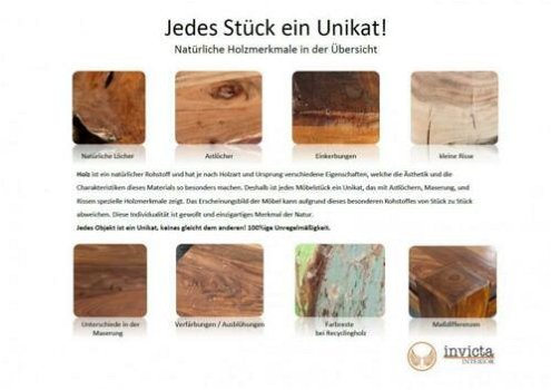 Eettafel Nairobi 200cm grijs Mango-hout - 6