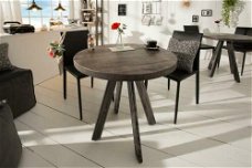 Eettafel Nairobi 80cm rond grijs Mango-hout