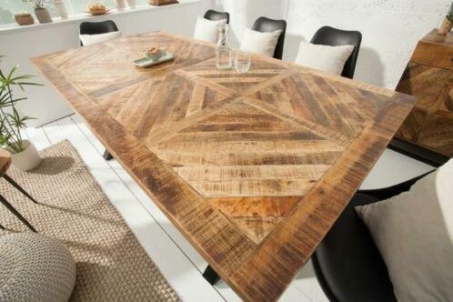 Eettafel Seattle 160cm natuurlijke Mango-hout - 2