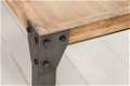 Tafel Industrial Acacia-hout 160cm Teak-hout grijs - 3 - Thumbnail