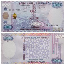 Rwanda 2000 Francs p-40 2014 UNC  