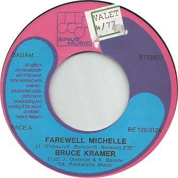 Bruce Kramer ‎– Farewell Michelle (1977) - 2